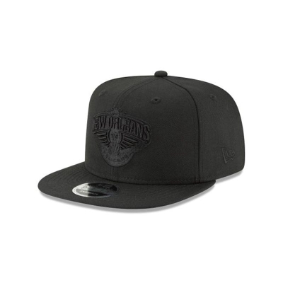 New Orleans Pelicans Gorra | New Era NBA Black On Black High Crown 9fifty Snapback Cap Mexico - Negros